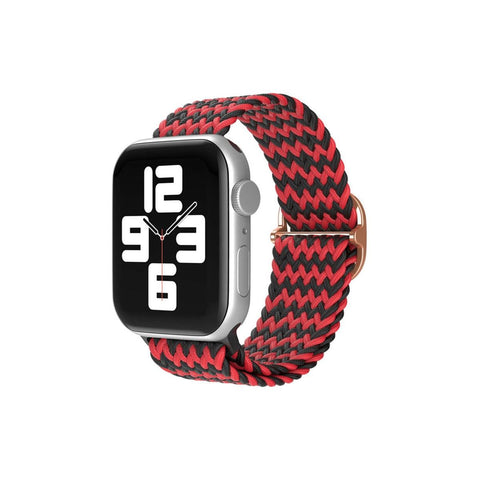 Apple Watch 38mm Kordon - Zigzag Kırmızı-siyah