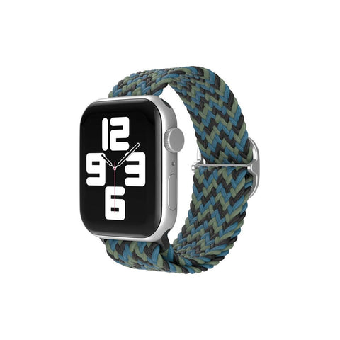 Apple Watch 38mm Kordon - Zigzag Mavi-yeşil