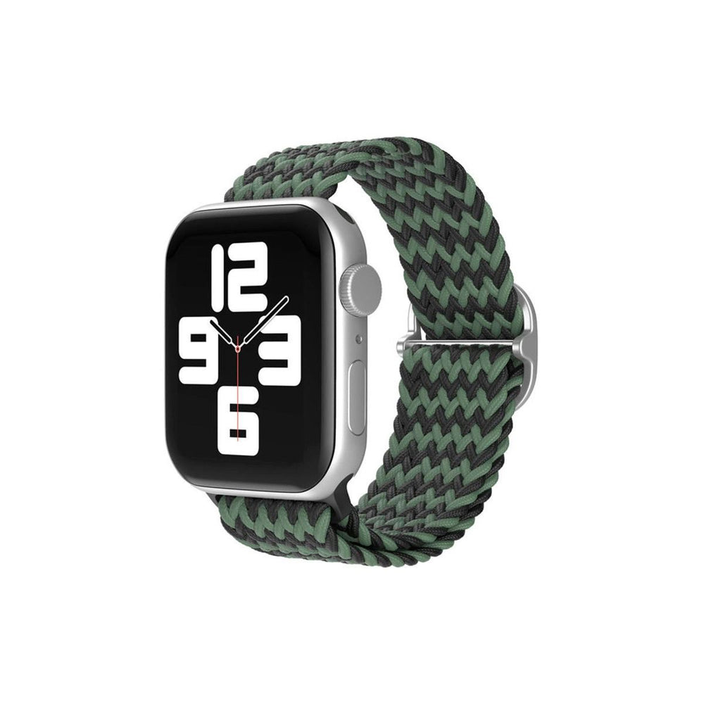 Apple Watch 38mm Kordon - Zigzag Yeşil-siyah
