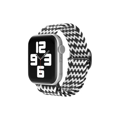 Apple Watch 42mm Kordon - Zigzag Siyah-beyaz
