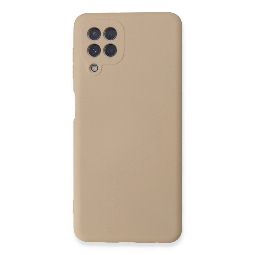 Samsung Galaxy A22 Kılıf Nano İçi Kadife Silikon - Pudra