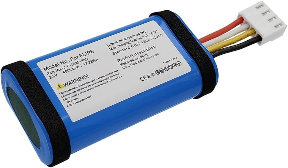 Sertec Jbl Flip 6 Uyumlu 3.7v 4800 Mah Soketli Batarya