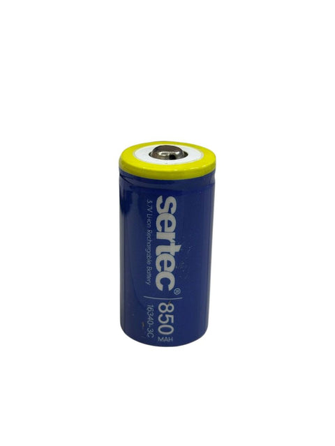 Sertec 3.7v Li-ion 16340 - 850 Mah 3c Başlı Şarjlı Pil