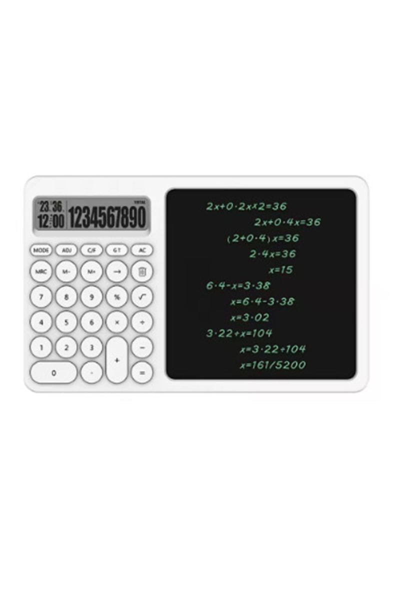 Çok Amaçlı Digital Hesap Makinesi Lcd Ekran Yazma Tableti Ofis Okul İçin Silinebilir El Yazısı Not Defteri