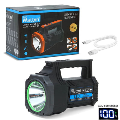 Led Şarjlı El Feneri 25w Wt-417