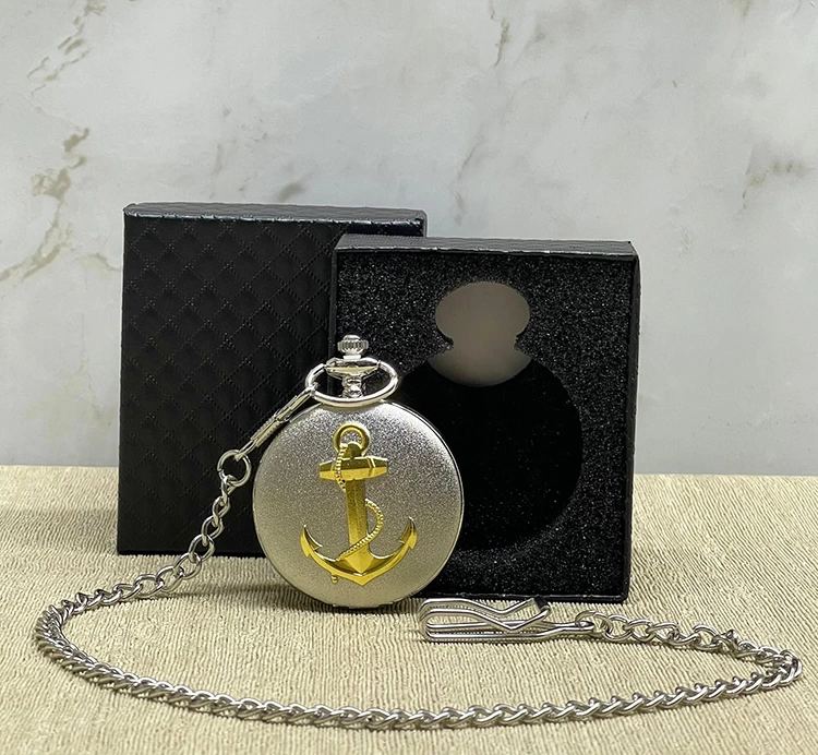Özel Kutulu Çapalı Gümüş Köstekli Saat Alk4659