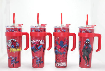 Sevimli Spiderman Pipetli Termos & Suluk Alk4713