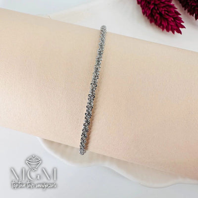 Rodyum Çelik Bileklikler 17+5 Cm Uzatma Payı - Kbl0127