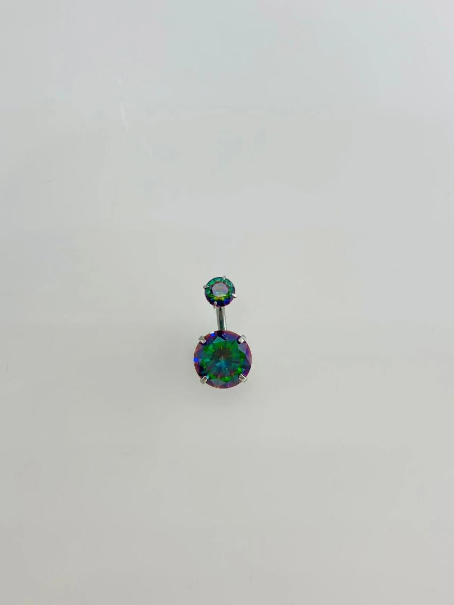 Mistik Topaz Taşlı Göbek Piercing