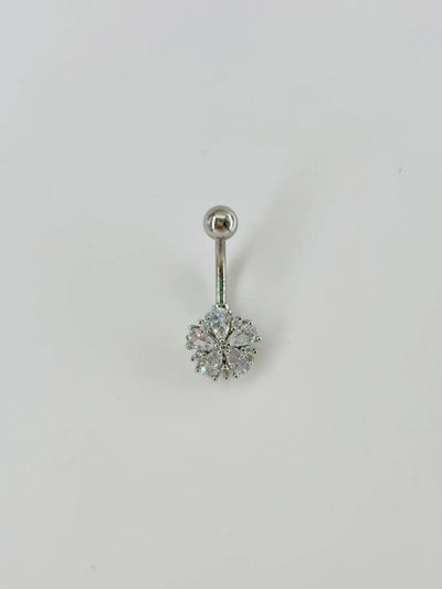 Çiçek Detaylı Göbek Piercing
