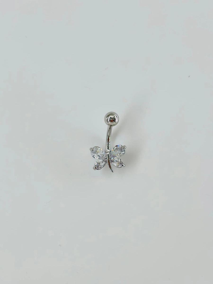 Kelebek Detaylı Göbek Piercing