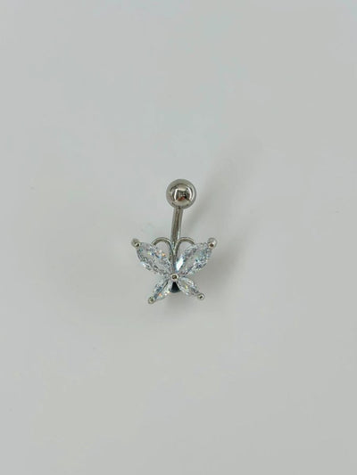 Kelebek Detaylı Göbek Piercing