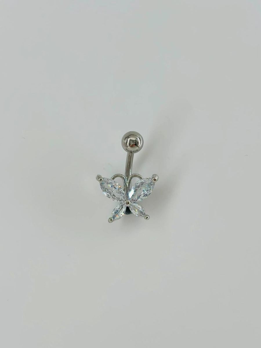 Kelebek Detaylı Göbek Piercing