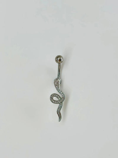 Yılan Detaylı Göbek Piercing