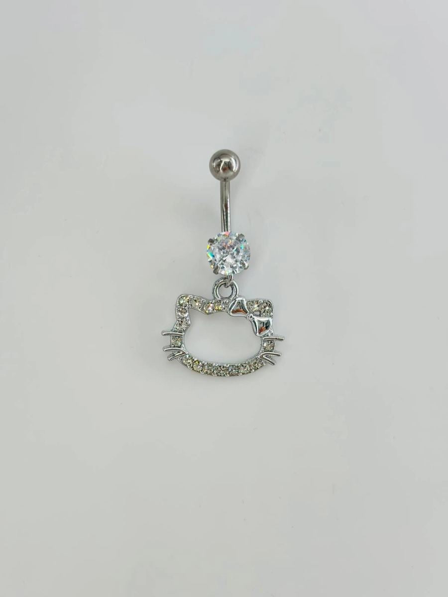 Hello Kıtty Detaylı Göbek Piercing