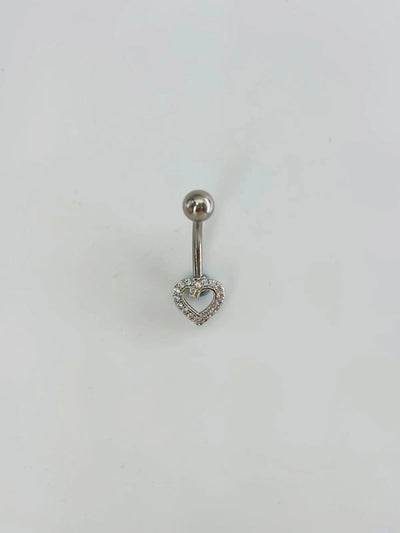 Kalp Detaylı Göbek Piercing