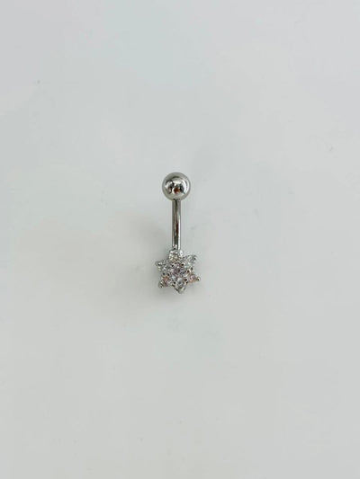 Çiçek Detaylı Göbek Piercing