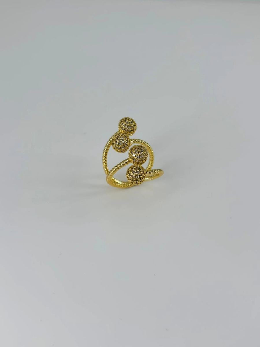 14 K Gold Kaplama Zirkon Taşlı Yüzük