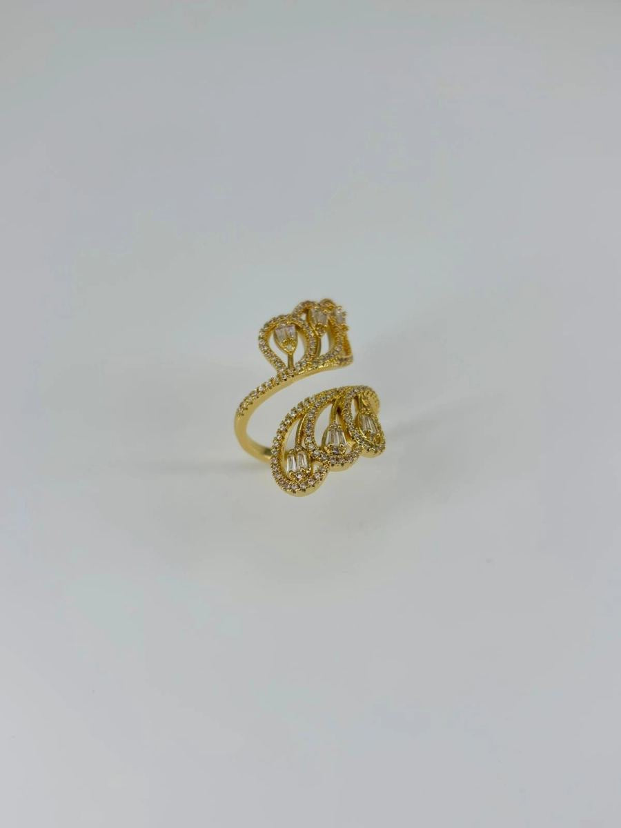 14 K Gold Kaplama Zirkon Taşlı Yüzük