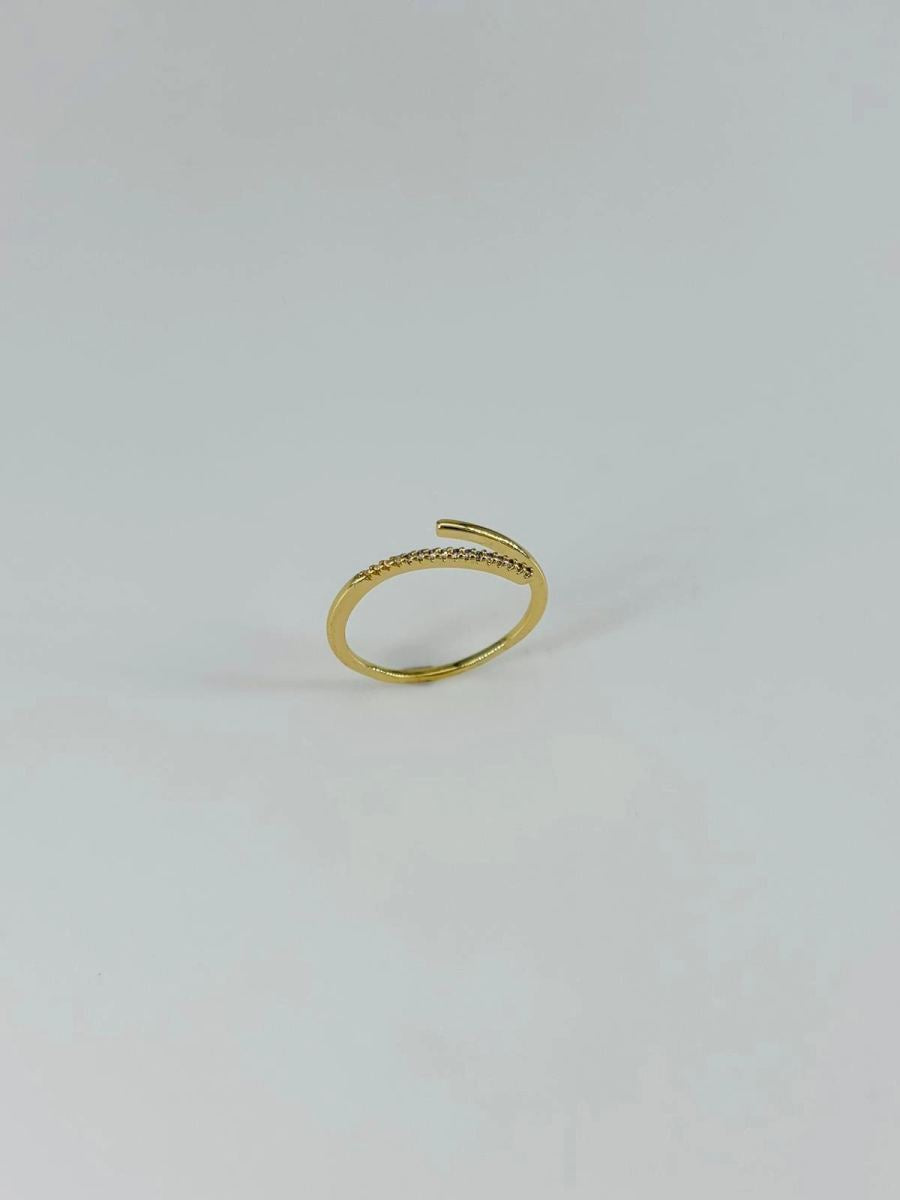 14 K Gold Kaplama Zirkon Taşlı Yüzük
