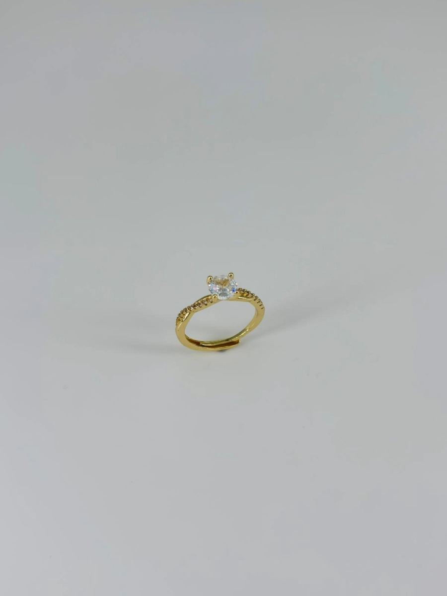 14 K Gold Kaplama Zirkon Taşlı Yüzük