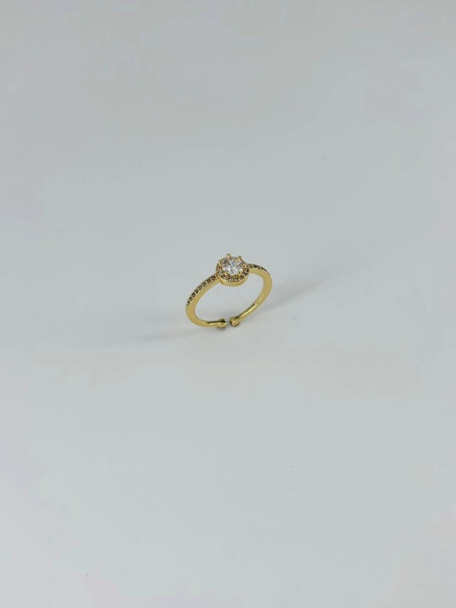 14 K Gold Kaplama Zirkon Taşlı Yüzük