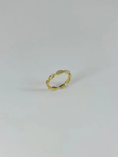 14 K Gold Kaplama Zirkon Taşlı Yüzük