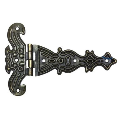 Dekoratif, Sac Tek Kuyruklu Menteşe - 69x102 Mm, Büyük, Antik, 1 Adet