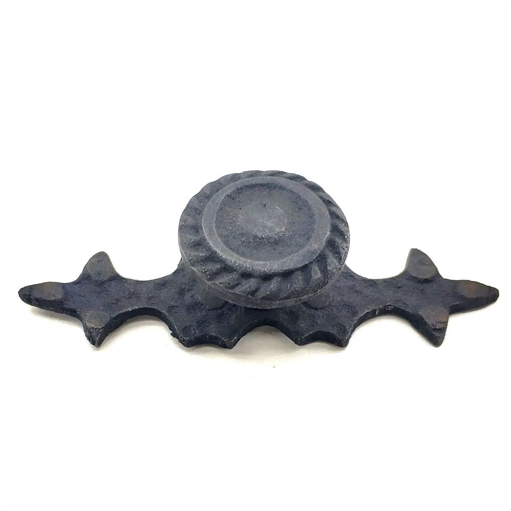 Antika Tarz Dekoratif Pirinç Çizgili Düğme - 25x80 Mm, Oksit