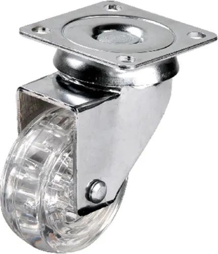 301 - 50x20 Mm Şeffaf Makaralı Tablalı Teker