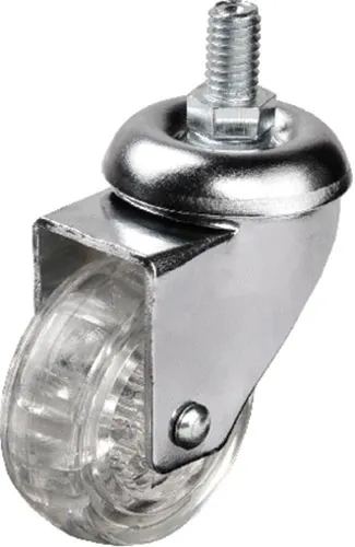 302 - 50x20 Mm Şeffaf Makaralı Vidalı Teker