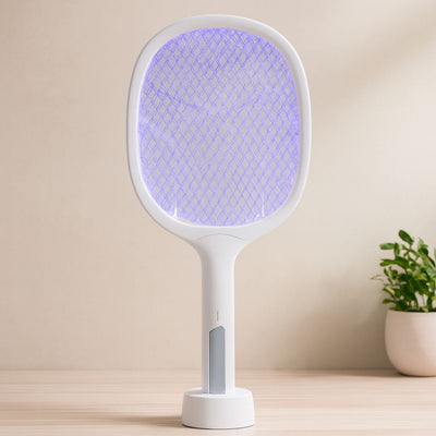 Elektronik Sinek Öldürücü Raket (Type-C Şarjlı) Beyaz/Gri