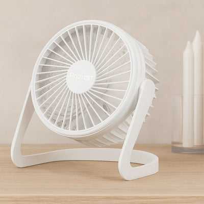 USB Şarjlı Masaüstü Fan 14.5x14.1 cm PVC Gövde