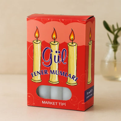 Gül Kokulu Mum 10'lu Paket