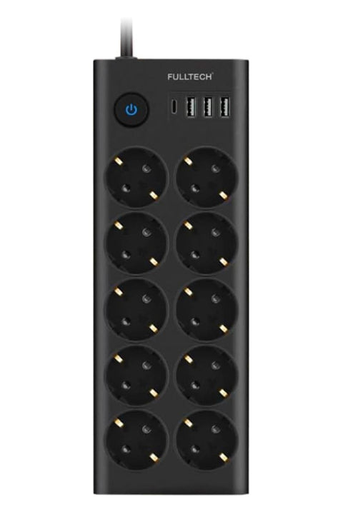 Fulltech Ftr14 Type-c Girişli Akım Korumalı 10’lu Priz, 3 Usb