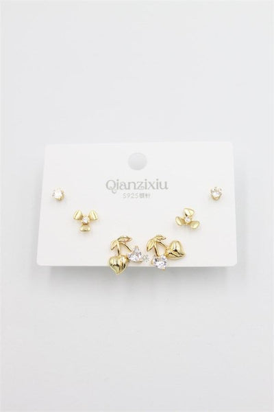 Çoklu Set Küpe - Altın