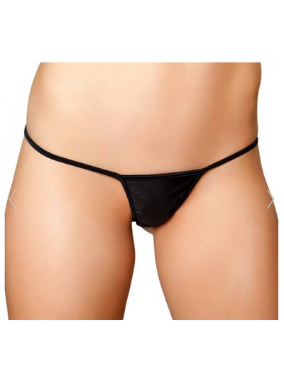 Büyük Beden Fantezi Siyah Lame String Tanga TG271288-B