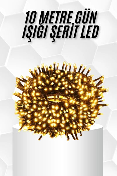 10 Metre Led Işık Gün Işığı Her Ortama Uygun Ampüllü