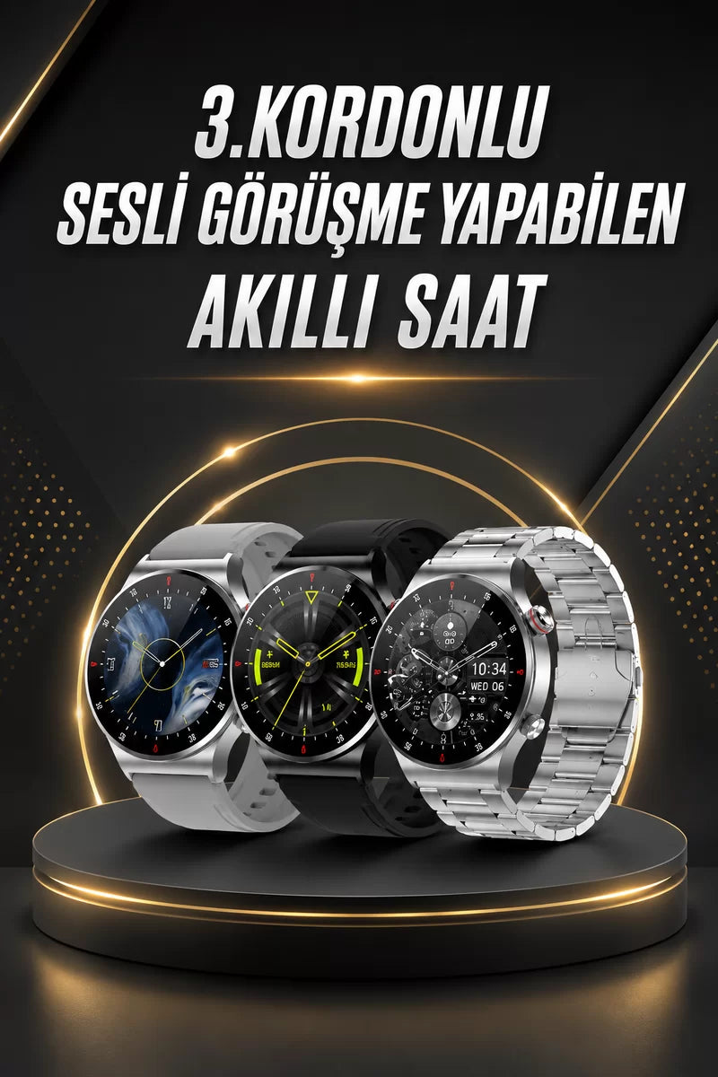 Akıllı Saat Uyku ve Sağlık Takibi NFC Uyumlu Bluetoooth Bağlantılı Android İOS Uyumlu