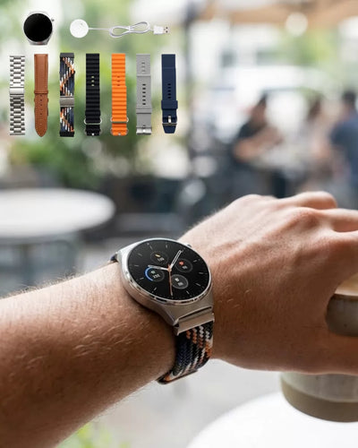 Akıllı Saat 7 Kordonlu Bluetooth Arama Nabız Takip ve Spor Modlu Çok Fonksiyonlu