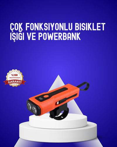 600 Lümen Şarjlı Bisiklet Farı COB Yan Çakar Acil Durum