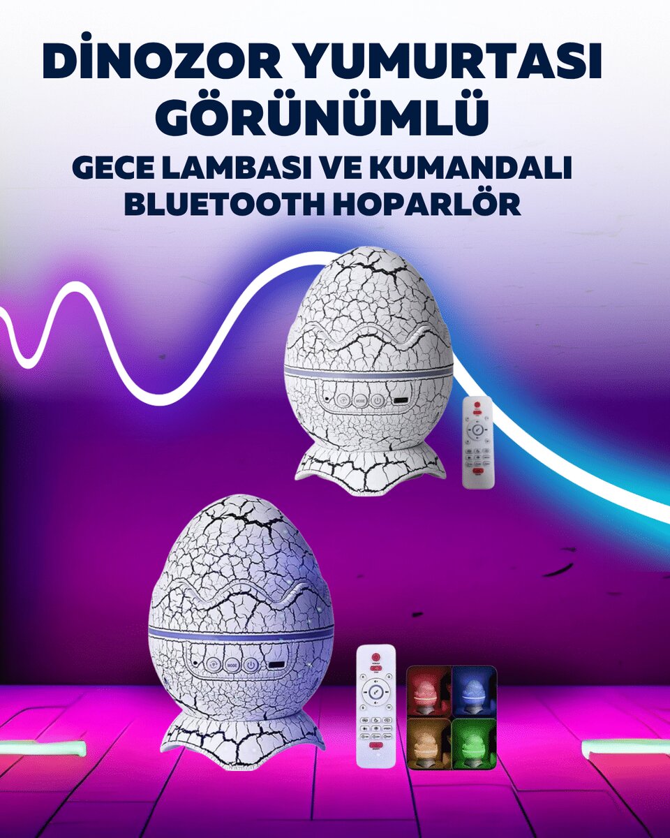 Dinazor Yumurta Gece Lambası