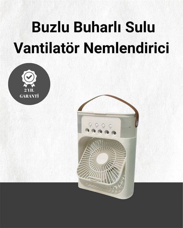 Spreyli Mini Masaüstü Fan | 500ML Su Hazneli 3 Kademeli Soğutucu