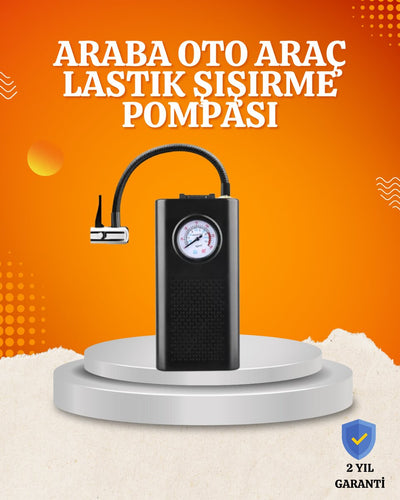 Taşınabilir Elektrikli Oto Motosiklet Bisiklet Lastik Şişirme Pompası