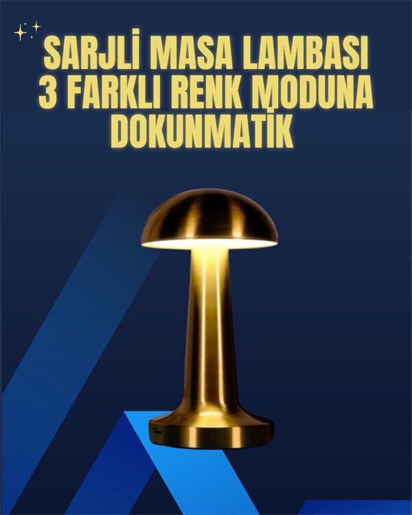 Modern Tasarım Şarjlı Masa Lambası – 1800 mAh Batarya