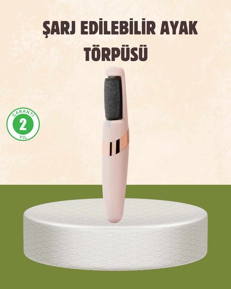 İki Hızlı Elektrikli Ayak Törpüsü Pürüzsüz Topuk Bakımı