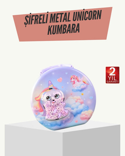 Eğitici Şifreli Çocuk Para Kasası Dayanıklı Metal