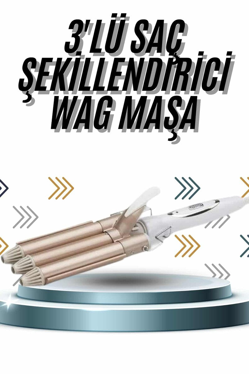 Wag Maşa Profesyonel Saç Şekillendirici İyon Özellikli Isı Kademeli