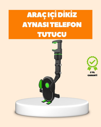 Araç İçi Dikiz Aynası Telefon Tutucu Katlanabilir ve Çok Fonksiyonlu