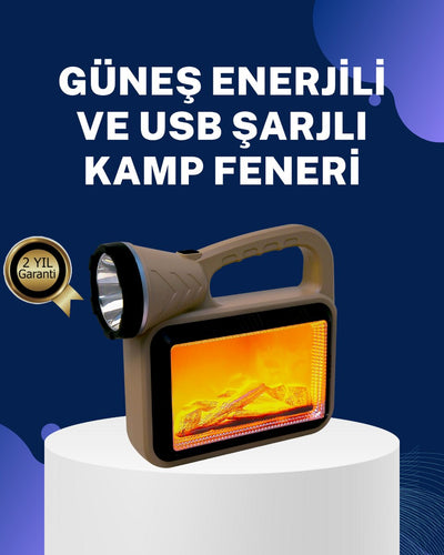 Solar Alev Lambası – Kamp Bahçe ve Dış Mekan İçin